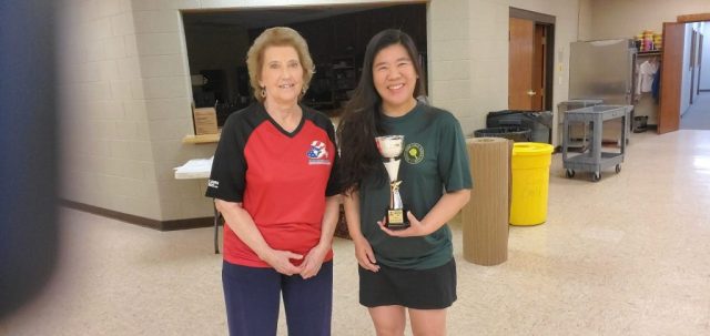 Left trophy at Indiana; Linda and Irene 3rd Bronze