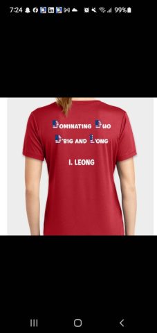 Designed Irene: Back of Shirt - "Dominating Duo" Doubles team shirt