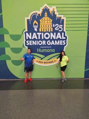Tyson and Irene at National Senior Games 2025