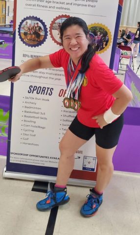 10 Gold Medals Wisconsin Master's Games Free Throw Basketball, Swimming, Table Tennis