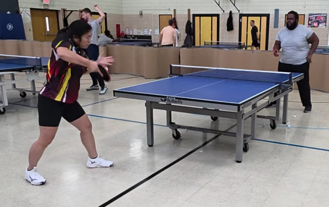 Irene serves to Jeremiah at West Allis